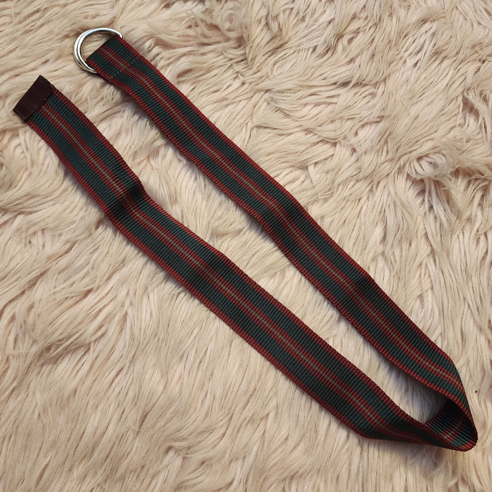 Barney's New York belt striped double d-ring web adjustable - Picture 4 of 8